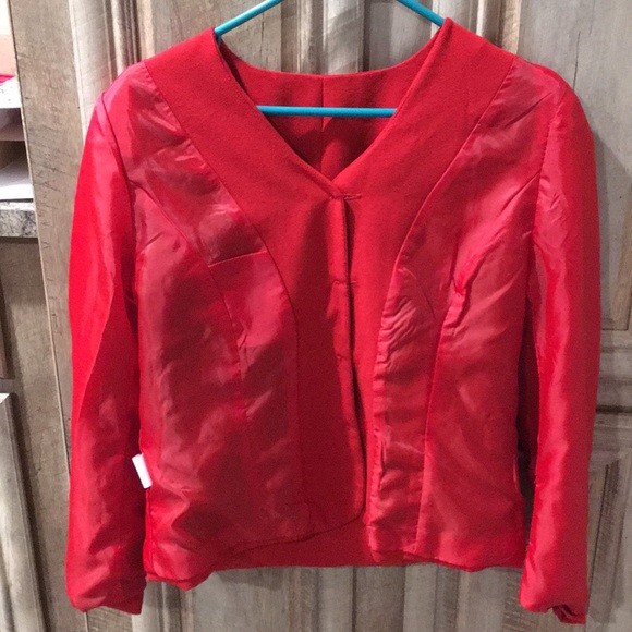Very Pretty Red Color “Fashion Star” Blazer and/or Jacket—Women's Size 6SP - Picture 7 of 8